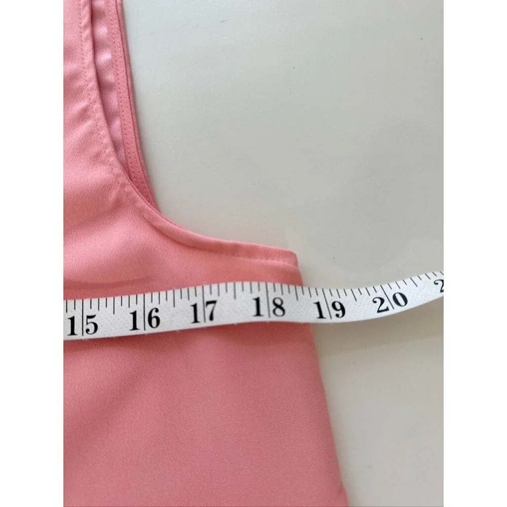 J. CREW Top Size 4 Pink Coral Sleeveless Blouse Size 4 Ruffle Collar Preppy